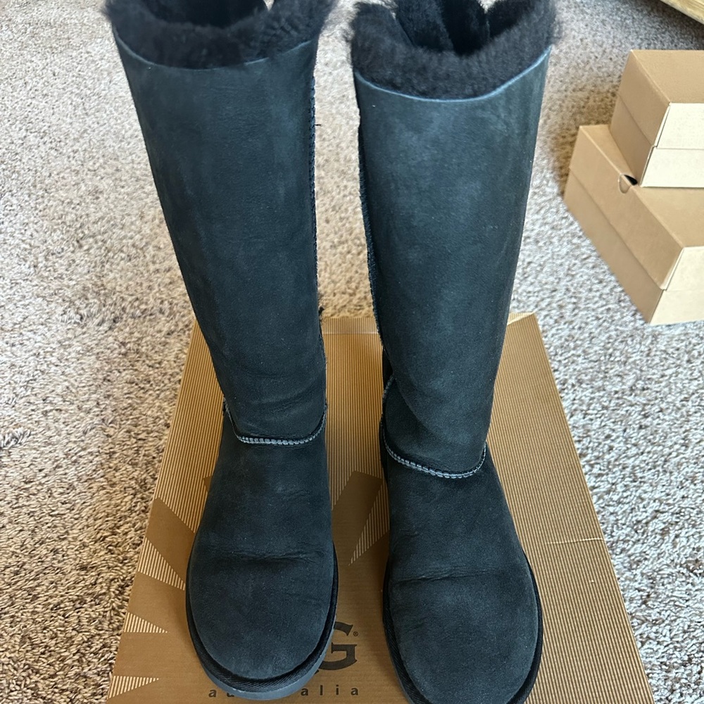UGG Women's Black Suede Winter Boots